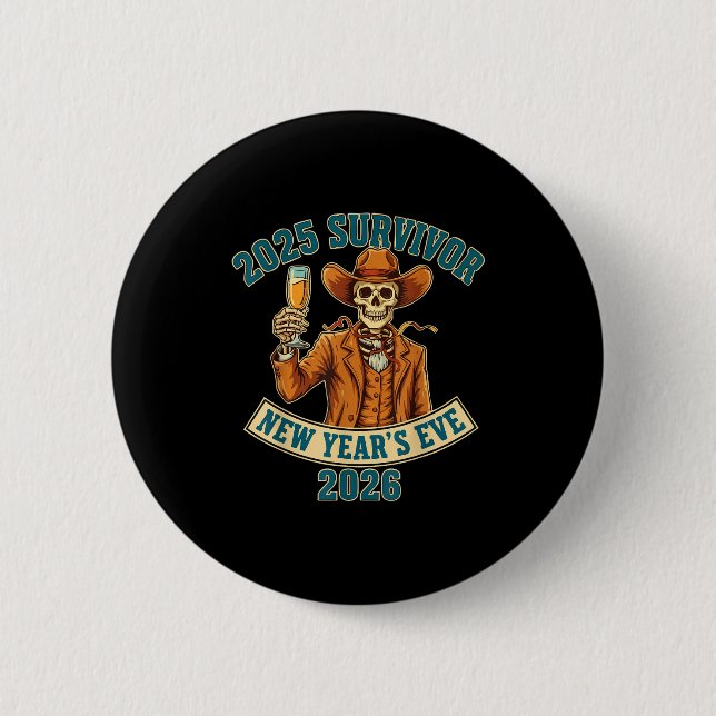 2025 Survivor New Year's Eve 2026  Button (Vorderseite)