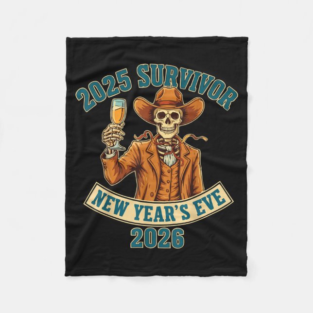 2025 Survivor New Year's Eve 2026  Fleecedecke (Vorderseite)