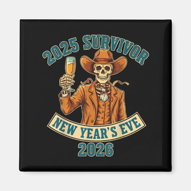 2025 Survivor New Year's Eve 2026  Magnet (Vorne)