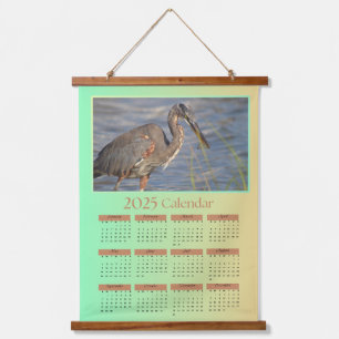 2025 Tapestry Calendar, Ein auf Shrimp Fütternd He Wandteppich Mit Holzrahmen