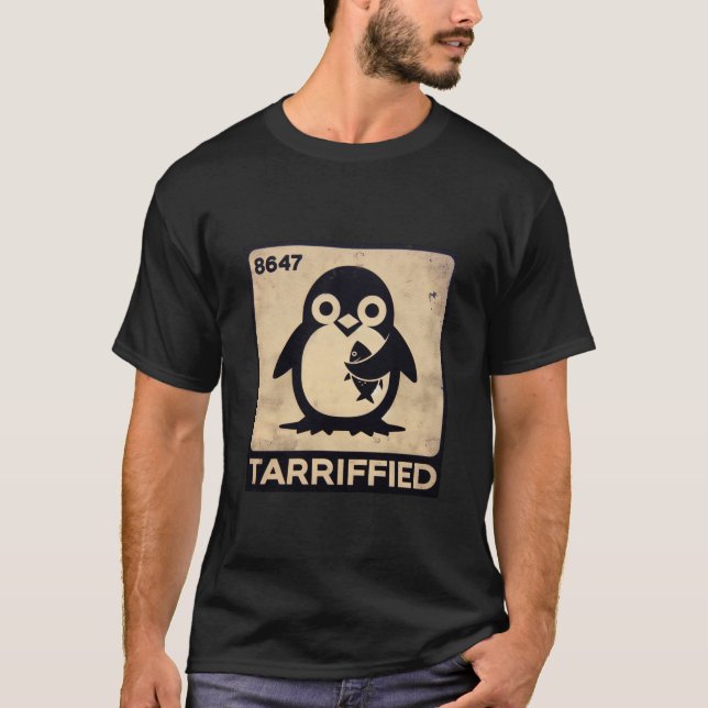 2025 Tarierte Pinguine Sarkastischer politischer H T-Shirt (Vorderseite)