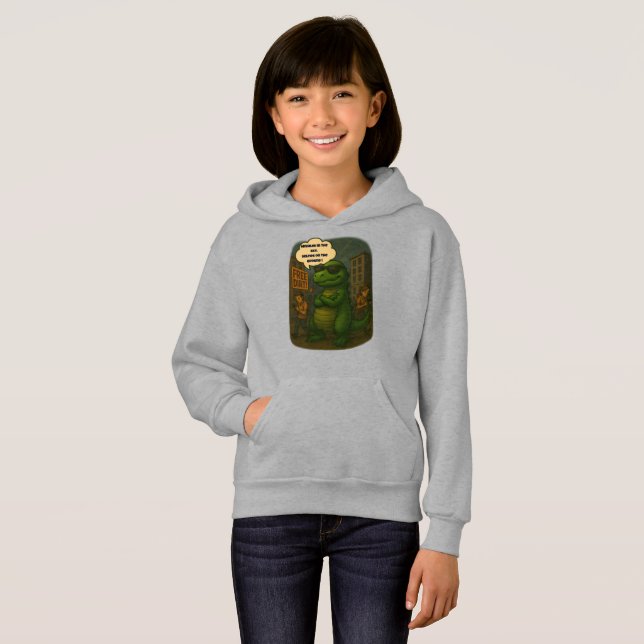 2025 überleben: Dino-Stil Hoodie (Vorne ganz)