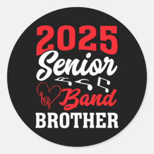 2025 und Senior Brother Cl von 2025 Abschluss Runder Aufkleber