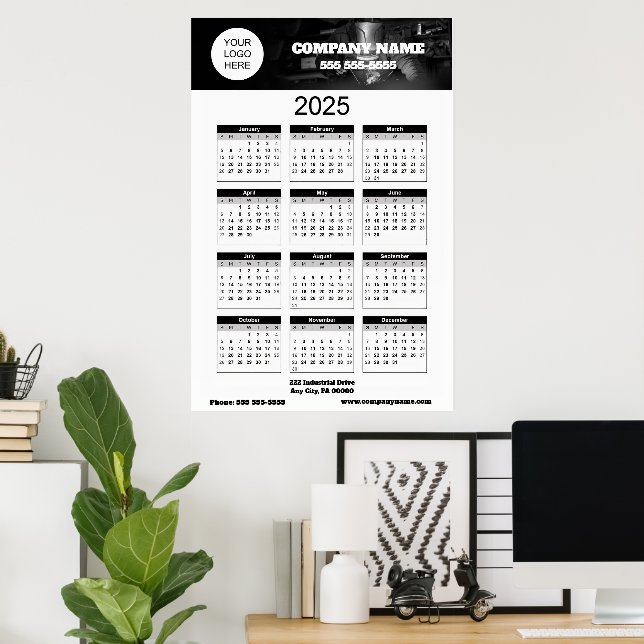 2025 Unternehmensförderung für große Unternehmen Poster (Heimbüro)