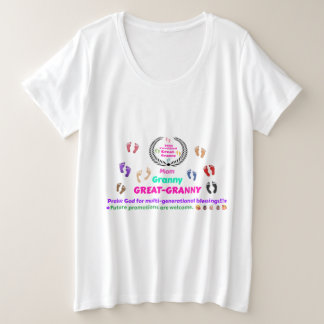 2025 Ur-Urgroßmutter-Gedenkausgabe Große Größe T-Shirt