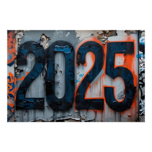2025 Urban Graffiti Wall Art - Grunge Texture Poster