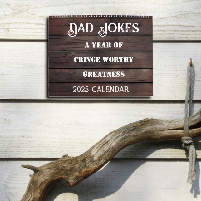 2025 Vater Jokes Calendar-Wood Humour Geschenk für Kalender (Von Creator hochgeladen)