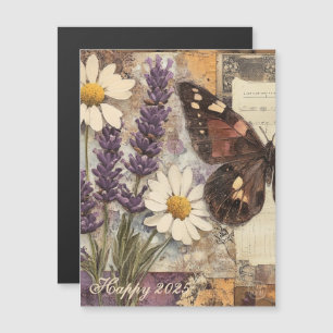 2025 Vintage Floral-Schmuckjournal Magnetkarte
