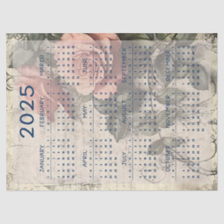 2025 Vintage Floral-Schmuckjournal Seidenpapier