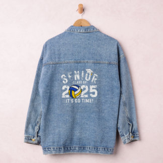 2025 Volleyball-Spieler - Klasse 2025 - Abschluss Jeansjacke