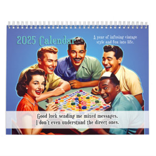 2025 Wandkalender - Vintage Stil Spaß