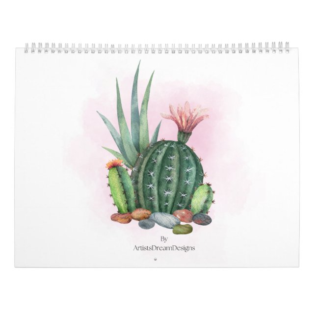 2025 Watercolor Wüstenkalender Kalender (Rückseite)
