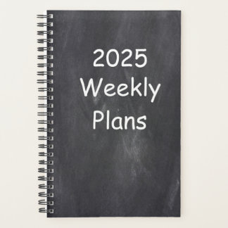 2025 Weekly plant einfaches Chalkboard-Design Planer