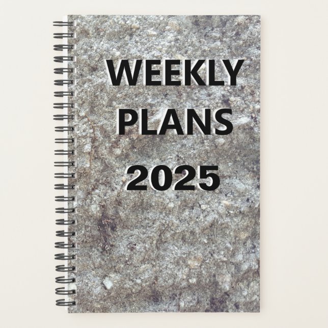 2025 Weekly plant einfaches Gesteinsbild Planer (Vorderseite)