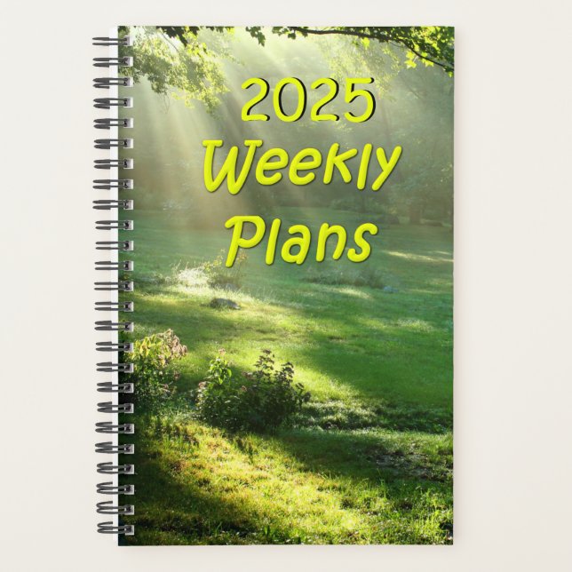 2025 Weekly plant einfaches Himmelslichtdesign Planer (Vorderseite)