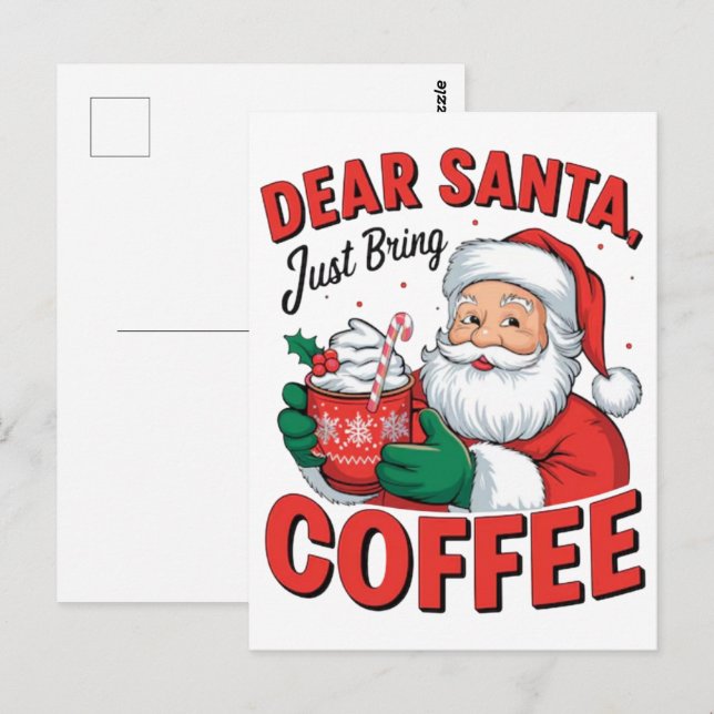 2025 Weihnachtskaffee: Schmecken Sie die Saison Postkarte (Vorne/Hinten)