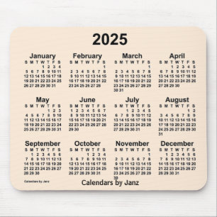 2025 Weißer Kalender der Antike von Janz Mouse Pad Mousepad