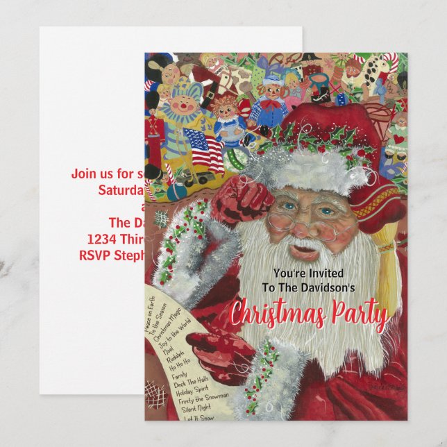 2025 Weißes Weihnachtsgebäck Weihnachten Party zwe Einladung (Vorne/Hinten)