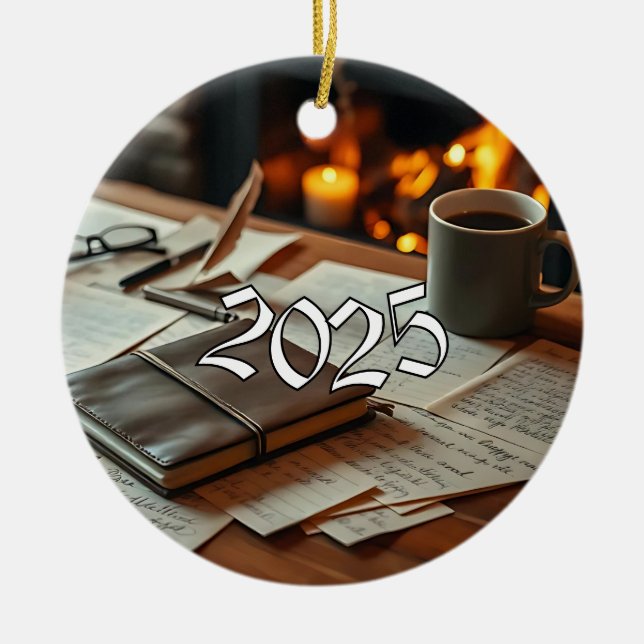 2025 Writer Keramik Ornament (Vorne)