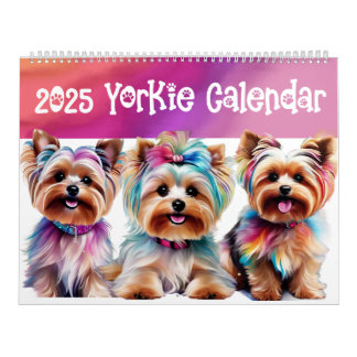 2025 Yorkshire Terrier "Yorkie" Monatlicher Kalend Kalender