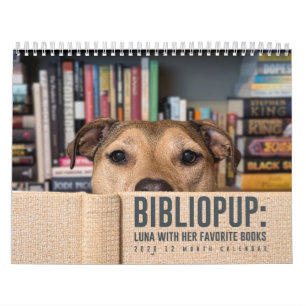 2026 12-Monats-Kalender BiblioPup: Luna & Bücher Kalender
