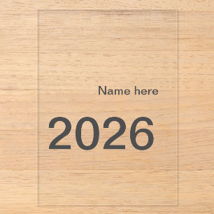 2026 2027 2028 Name Titel hier Jahr fett Buchstabe Acryleinladungen