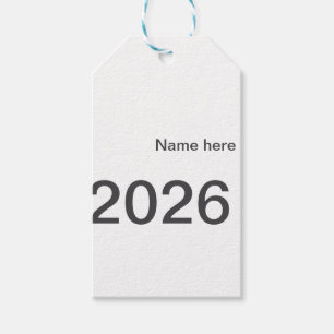 2026 2027 2028 Name Titel hier Jahr fett Buchstabe Geschenkanhänger