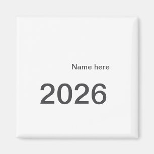 2026 2027 2028 Name Titel hier Jahr fett Buchstabe Magnet