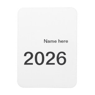 2026 2027 2028 Name Titel hier Jahr fett Buchstabe Magnet