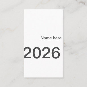 2026 2027 2028 Name Titel hier Jahr fett Buchstabe Visitenkarte