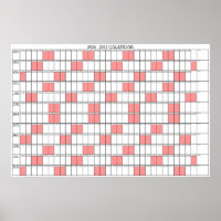 2026 - 2027 Akademisches Jahr Wandplaner-Kalender