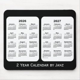 2026-2027 Schwarz-Weiß-Kalender von Janz Mousepad