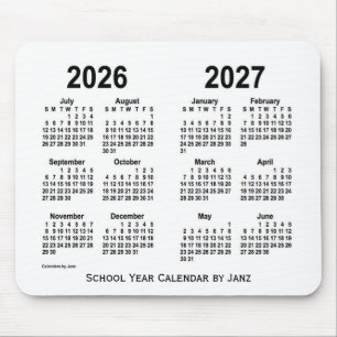 2026-2027 weißer Schulkalender durch Janz Mousepad