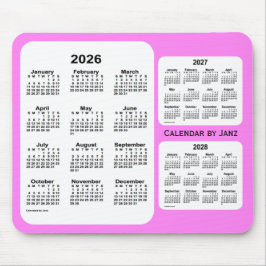 2026-2028 Violet 3 Year Calendar by Janz Mousepad