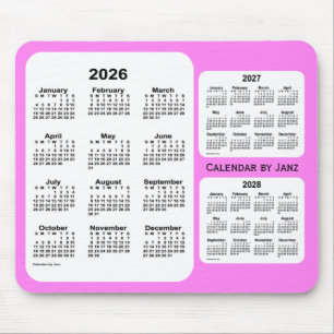 2026-2028 Violet 3 Year Calendar by Janz Mousepad