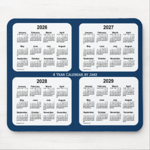 2026-2029 Polizeikasten Blue 4 Year Calendar by Ja Mousepad