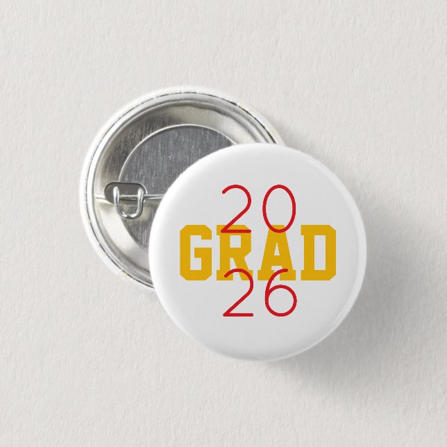 2026 ABITURIENT Individuelle Schulfarben Spaß Button (Vorne & Hinten)