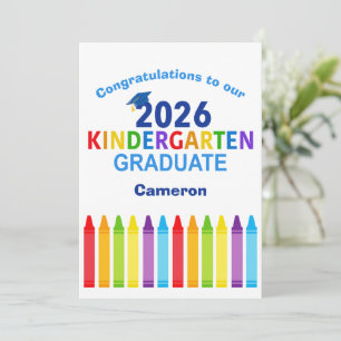 2026 Absolvent des Kindergartens Individuelle süße Karte