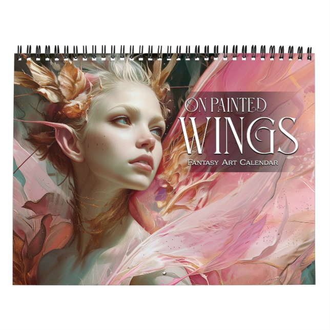 2026 Auf bemalten Flügeln 2 Fairies Angels Fantasy Kalender (Titelbild)