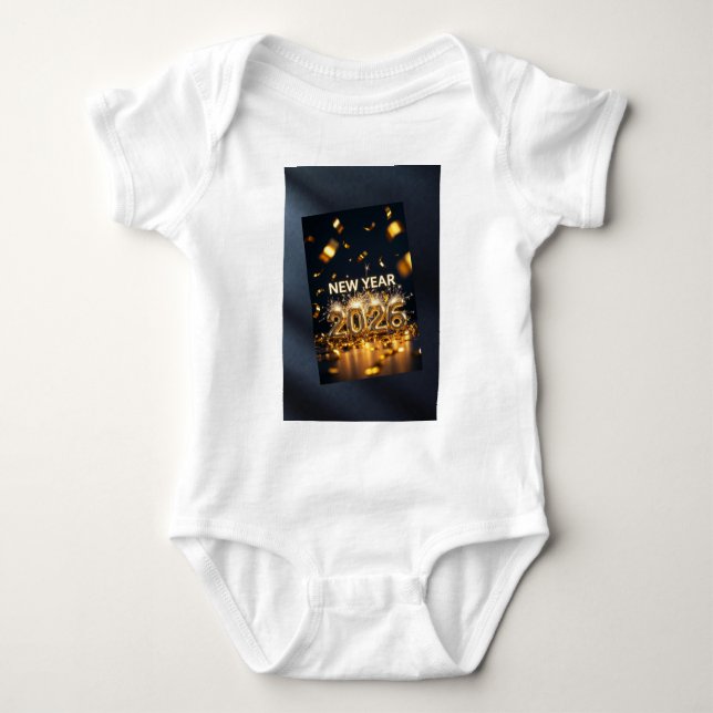 2026 Baby Bodysuit - Cute Festive Infant One-Piece Baby Strampler (Vorderseite)