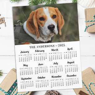 2026 Benutzerdefinierter Foto-Hund Welpen-Neujahrs Feiertagspostkarte