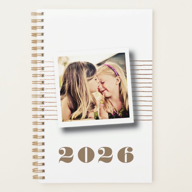 2026 Benutzerdefinierter Foto-Terminplaner Planer (Vorderseite)
