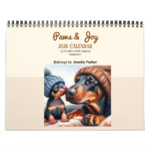 2026 Benutzerdefinierter Hundekalender Wandkunst –