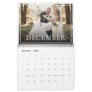 2026 Benutzerdefiniertes Hochzeitsfoto Neuvermählt Kalender
