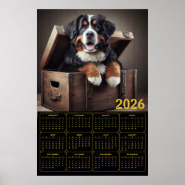 2026 Berner Sennenhund-Kalender Poster