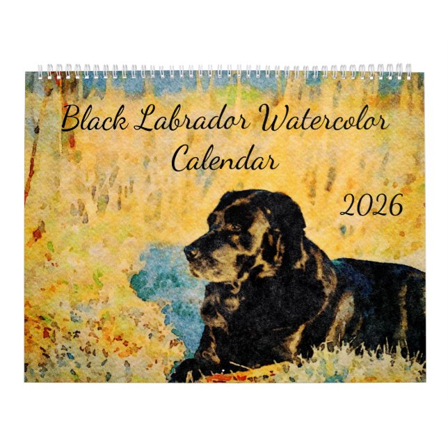 2026 Black Lab Dog Lover Bird Hunting Dog Gift Kalender (Titelbild)