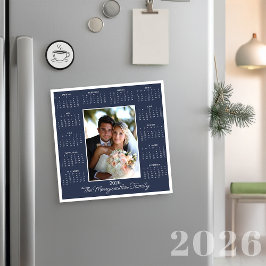 2026 Blue Foto Magnetic Calendar Urlaubskarte Magnetkarte