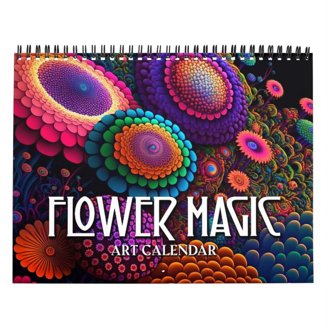 2026 Blume Magic Stylisierte Blume Art Kalender (Titelbild)