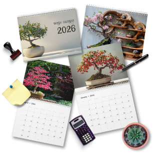 2026 Bonsai-Kunst Zen Minimalistische Fotografie Kalender