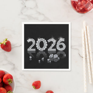 2026 Brillante Diamanten Luxus Neujahr Serviette